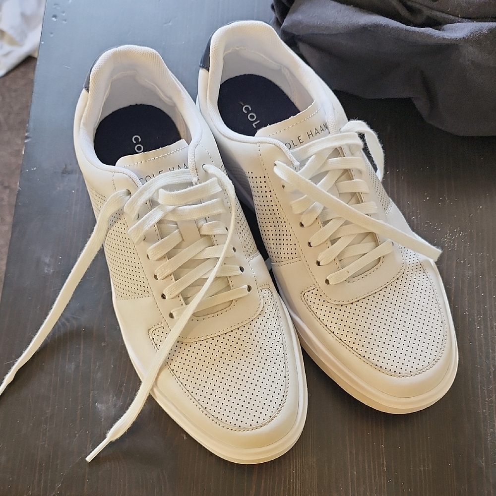 Cole Haan Men's Perforated White Sneakers